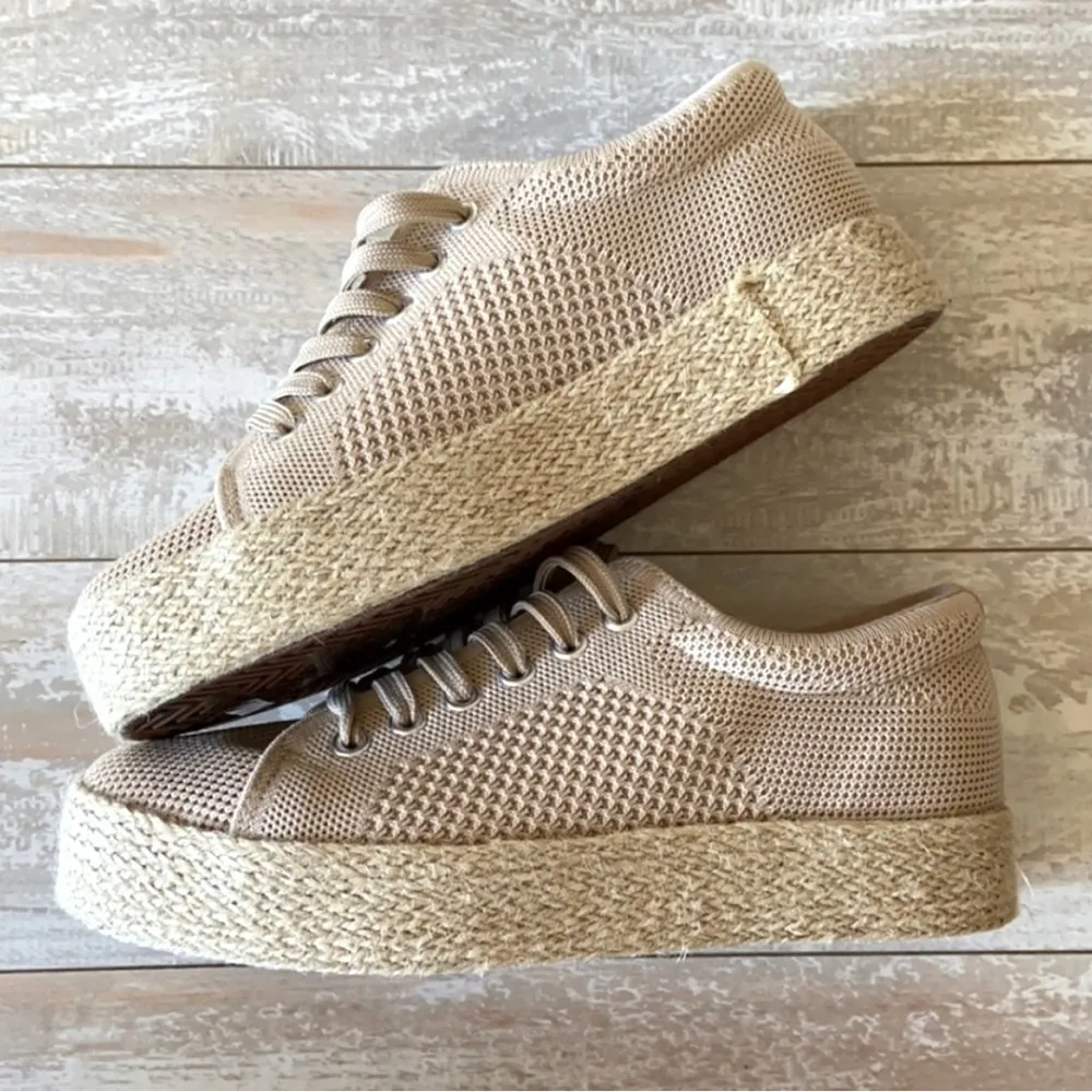 BENDEL Beyley Lace-Up Platform Espadrille Sneakers, size 8.5 - Image 4