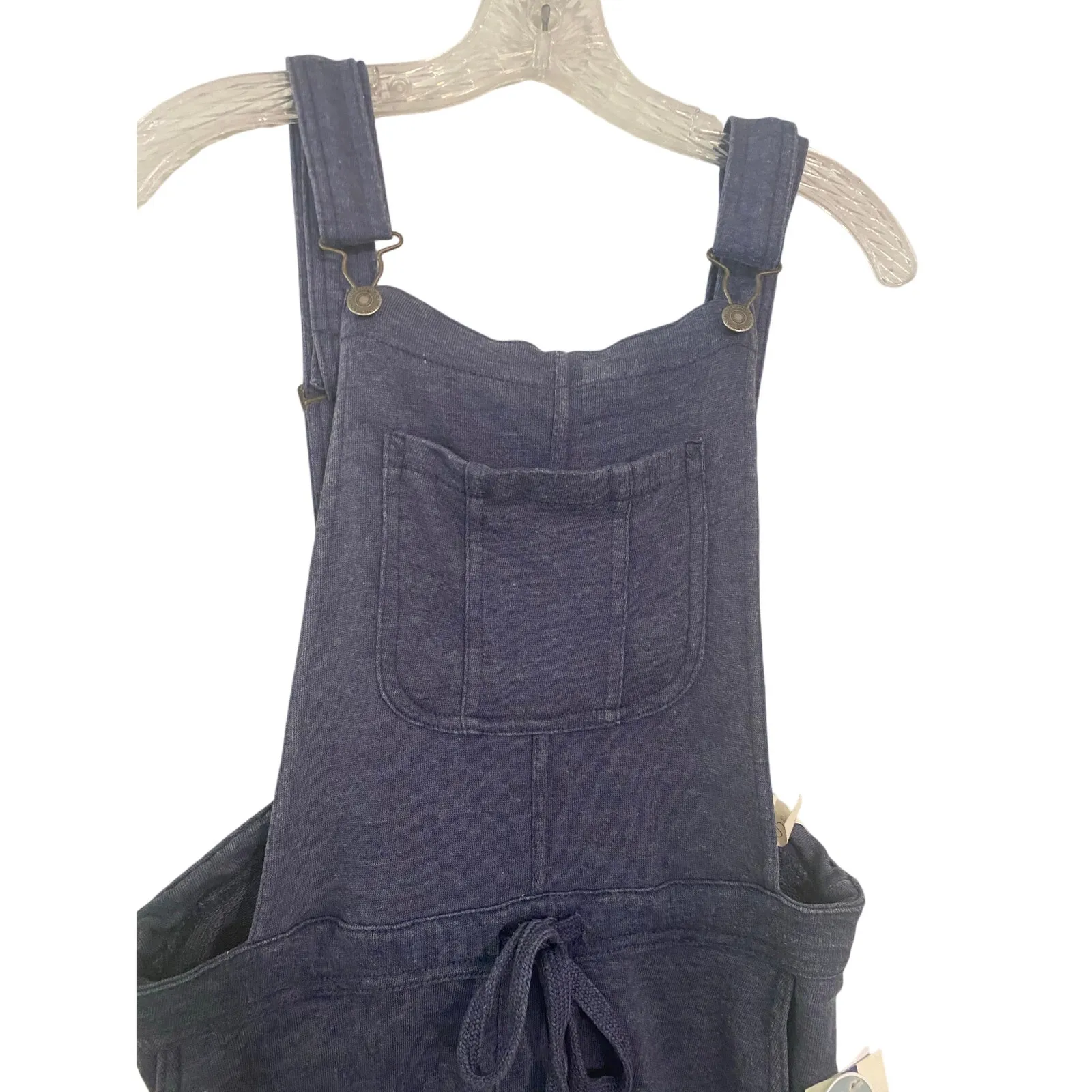 Wallflower Insta Chill Blue Knit Overalls Women’s‎ Small Athleisure Cozy Basic - Image 3