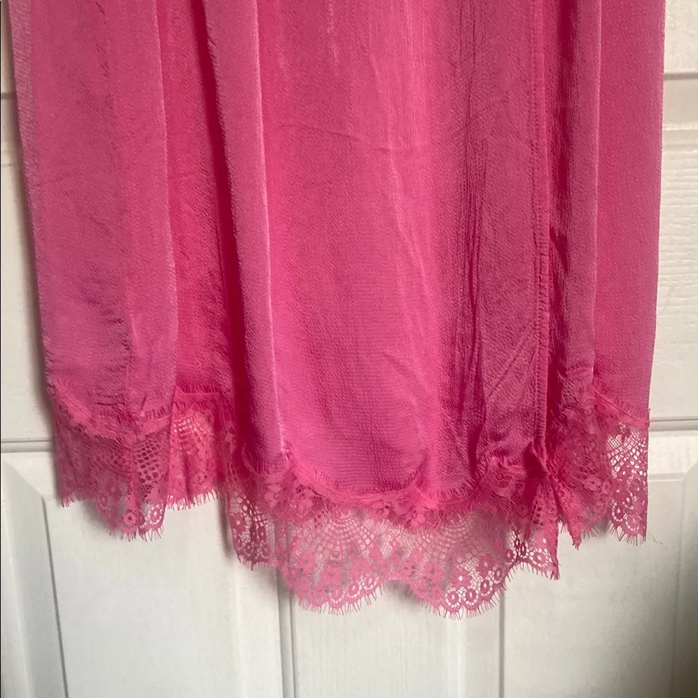 Aerie Pink Pleated A-Line Maxi Skirt Resort Wear - Image 4
