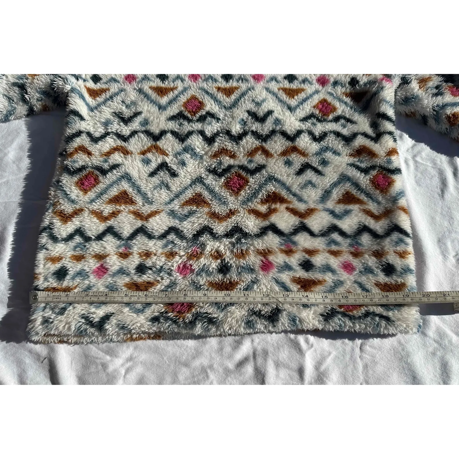 Eddie Bauer Sherpa Fleece Pullover Jacket Quarter Zip Multi Color Women's Size S - Image 4