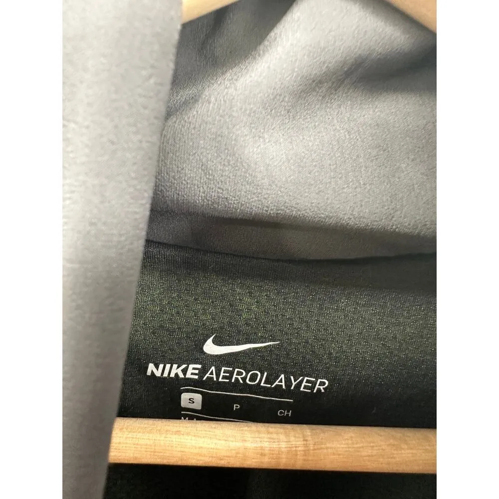 Nike Aerolayer Vest Women Sz S Black Funnel Neck Training Vest Nylon Windbreaker - Image 6