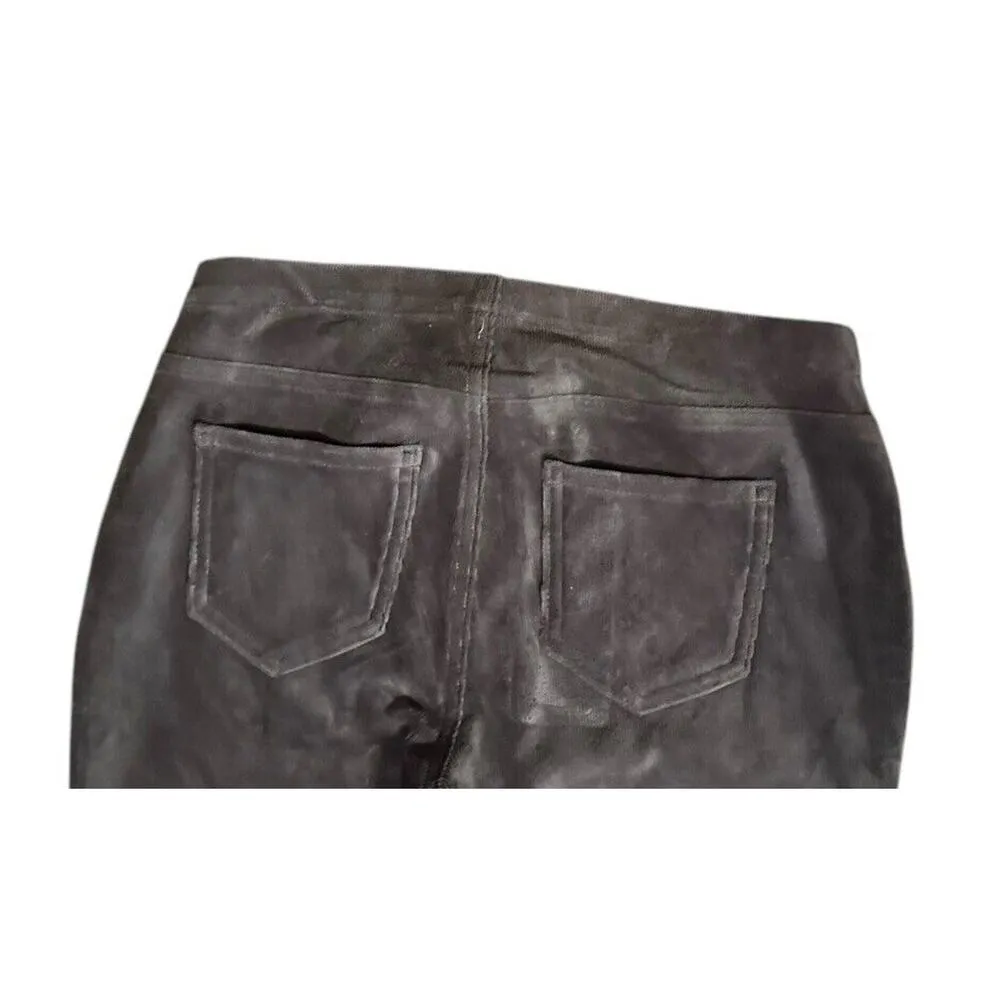 Faded Glory Jeggings S 4-6 Gray Velvet Velour Cordoroy Soft Stretch Pull On NEW - Image 5