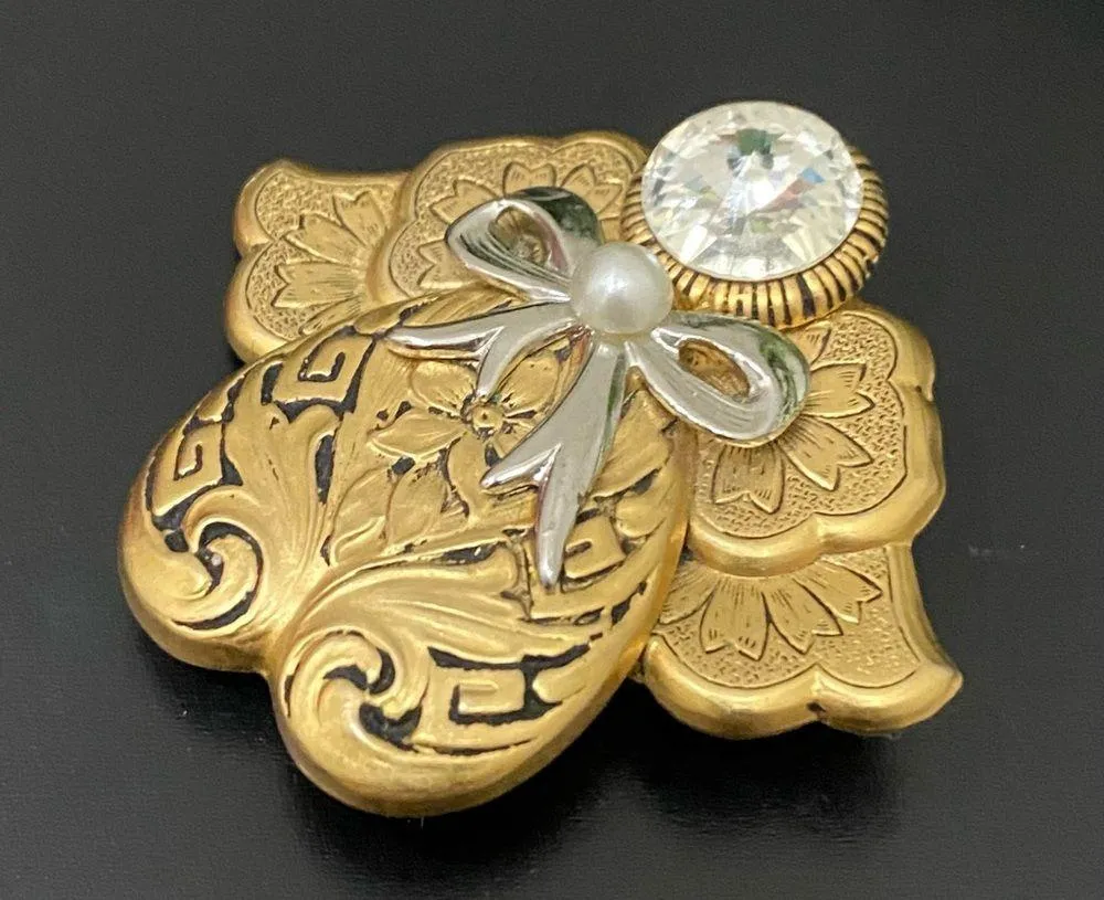 Vintage 1995 AOL JANE Signed Damascene Gold - Image 5