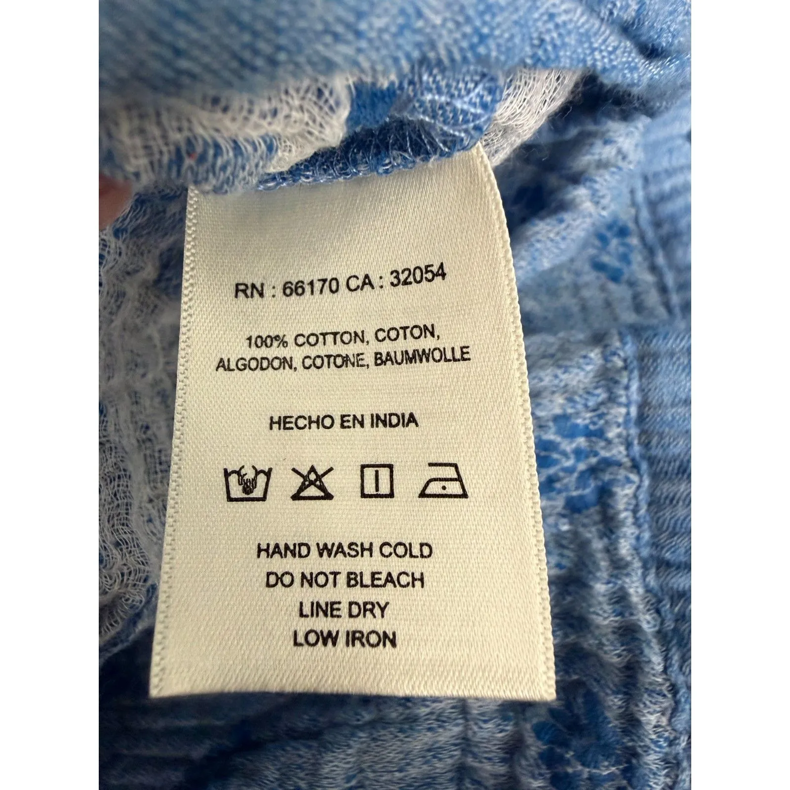 By Anthropologie Indigo Blue Dolman Sleeve Gauzy Flowy Midi Dress One Size - Image 10