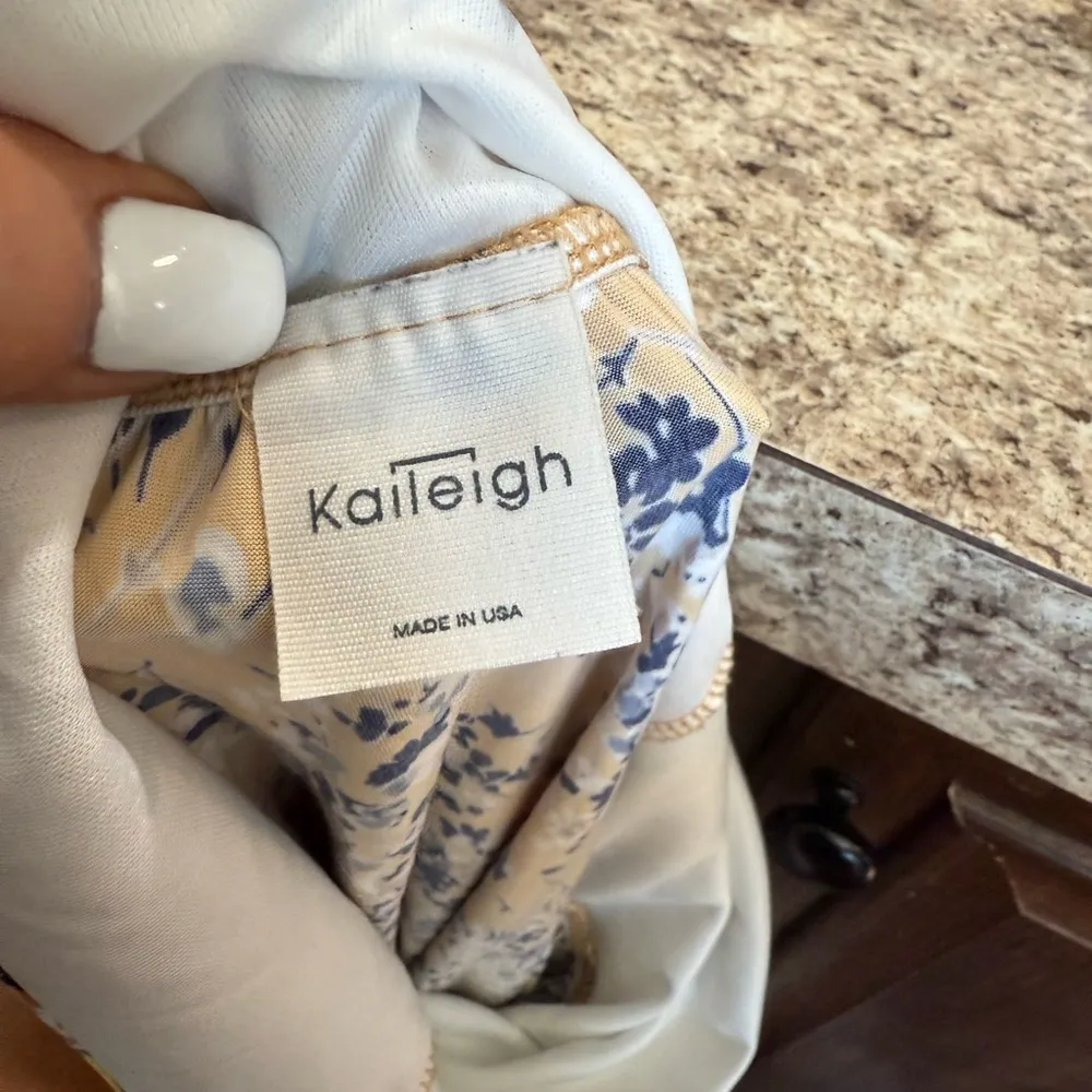 Kaileigh Yellow Blue Floral Sundress - Image 5