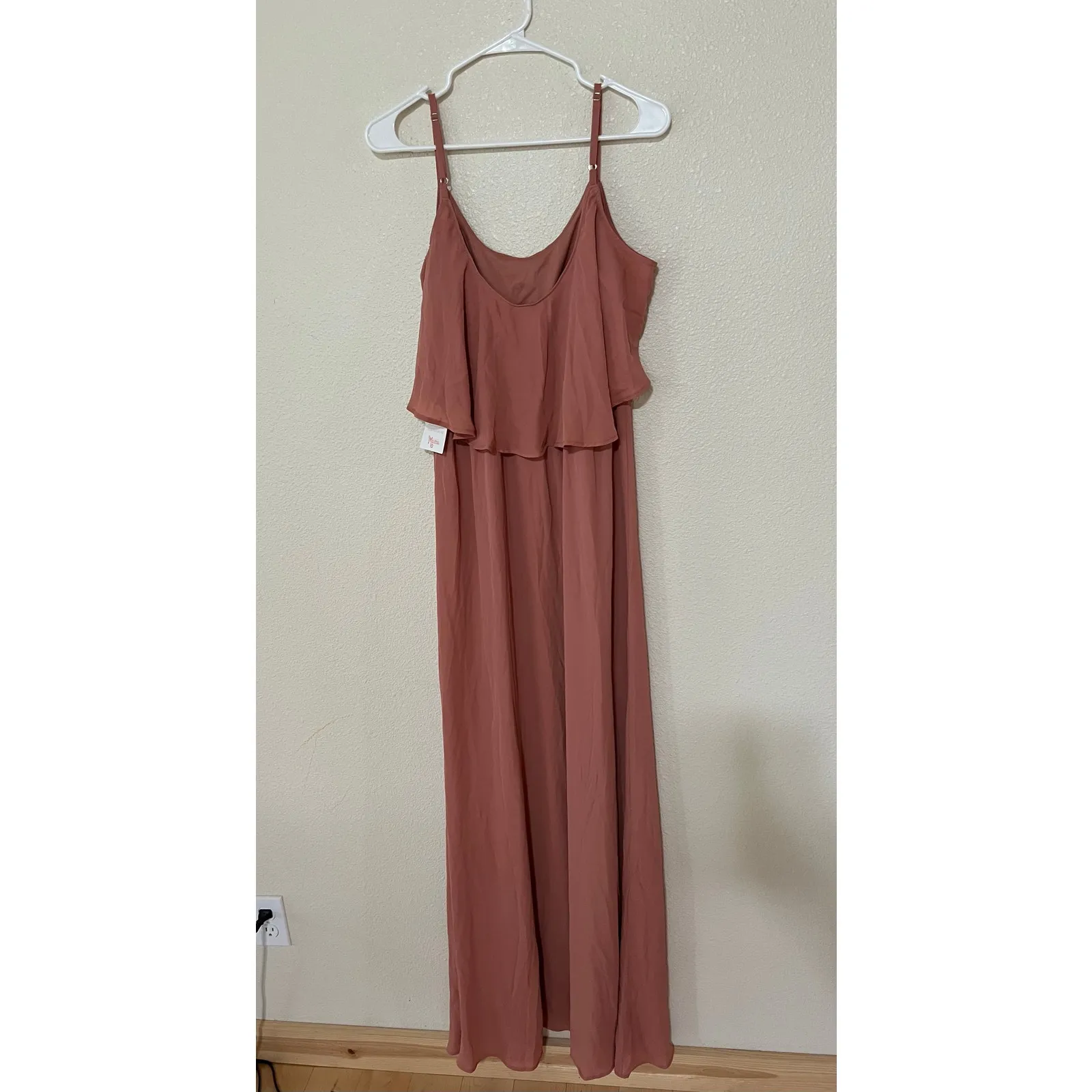 Show Me Your Mumu SMYM Caitlin ruffle maxi dress in rustic mauve NEW XXS - Image 2