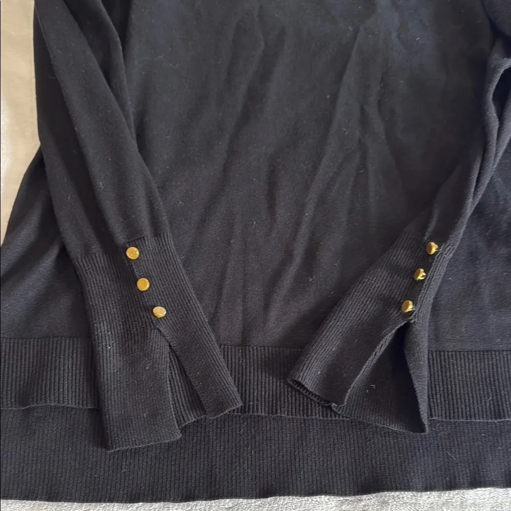 Philosophy Black Top with Gold Button Details - Image 4