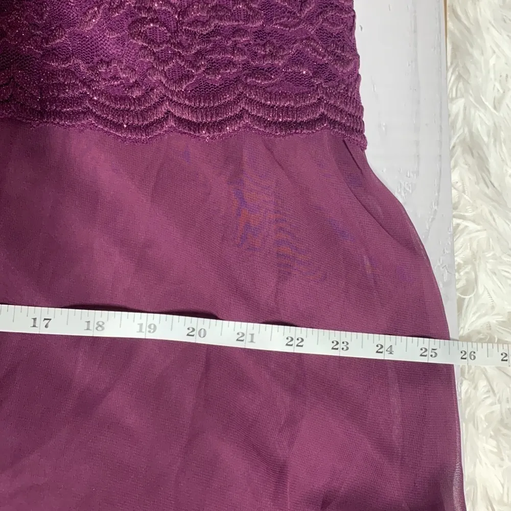 Alex Evenings Burgundy Jewel Neck Formal Special Occasion Party Dress Size 14W - Image 12