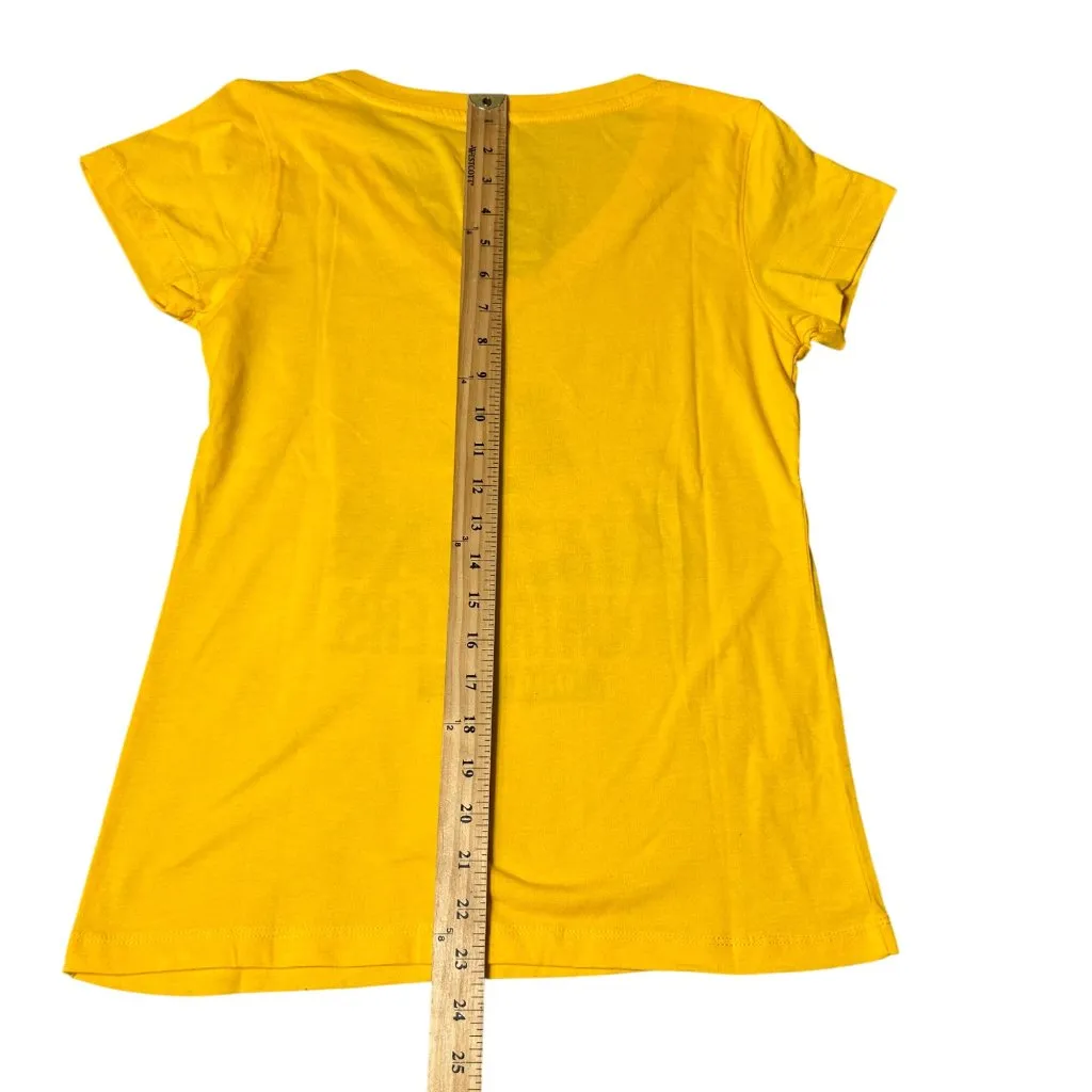 West Virginia Mountaineers Tee Womens‎ S Yellow V Neck T Shirt Short Sleeve NEW - Image 6