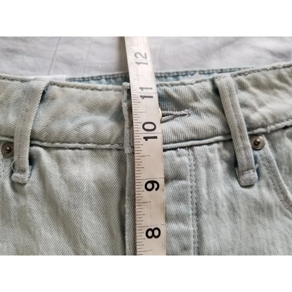 GOOD AMERICAN Bombshell Shorts Denim Blue Button Fly Womens Size 0/25 - Image 6