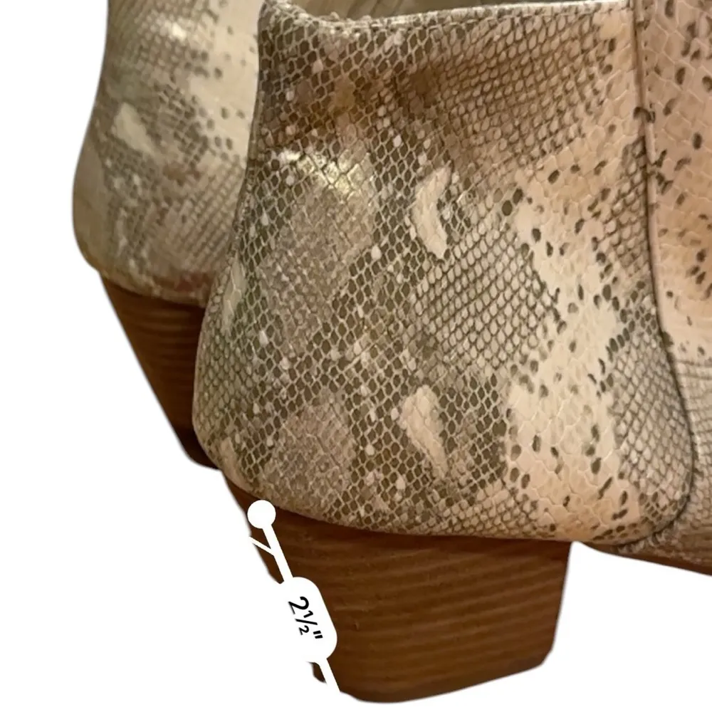 Coconuts by Matisse Astoria Off White Western Snake Print Booties Women's 8 - Image 10