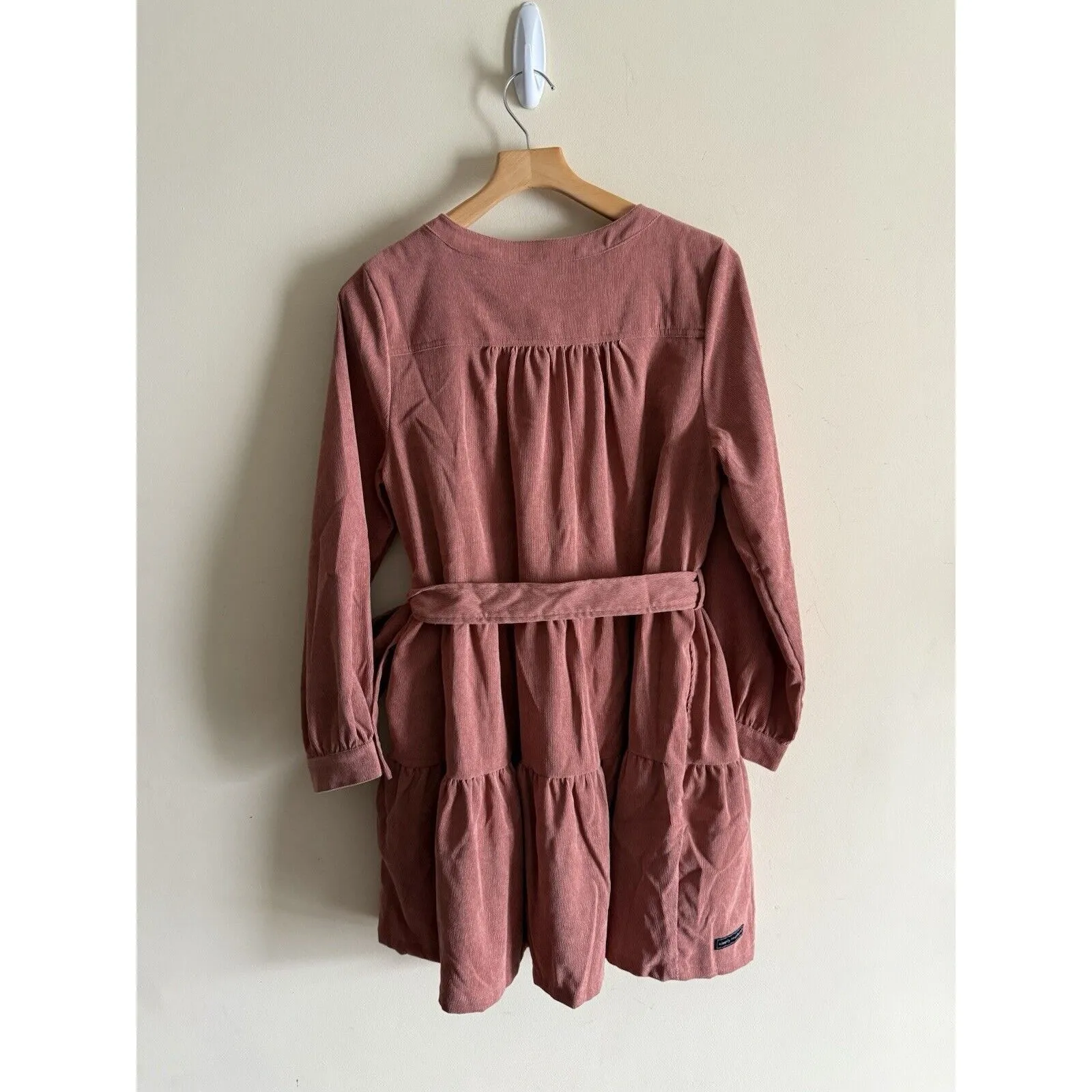 Simply Southern‎ Size L Rose Corduroy Belted Button Down Dress Boho Country Girl - Image 3