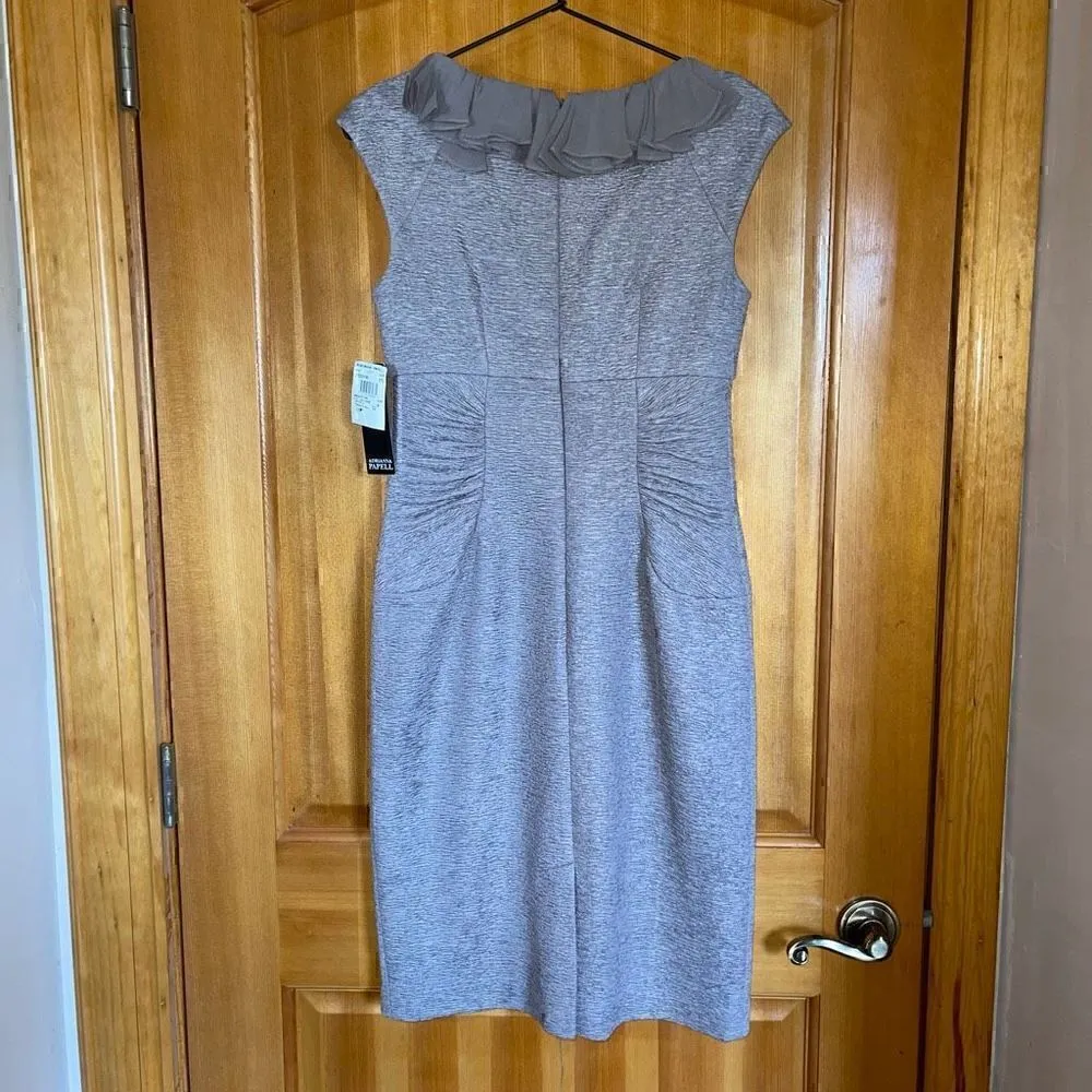 NWT Adrianna Papell Metallic Gray Dress - Image 2