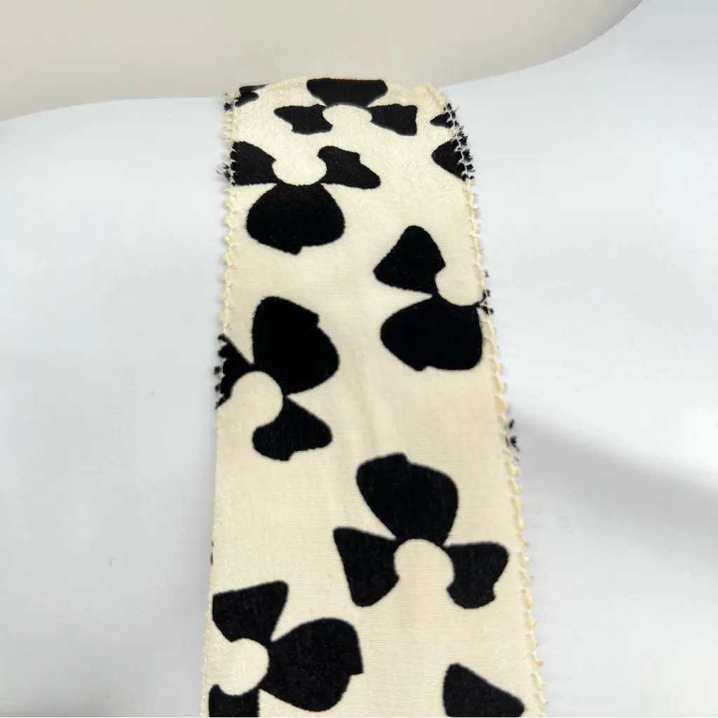 Joie Black and White Abstract Floral Patterned Silk Tank Top Scalloped Hem- Sz M - Image 9