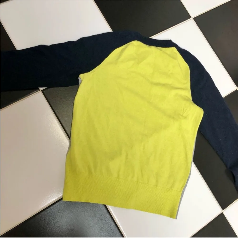 Banana Republic Merino Wool Colorblock Crewneck Sweater Raglan Colorful Retro S - Image 7