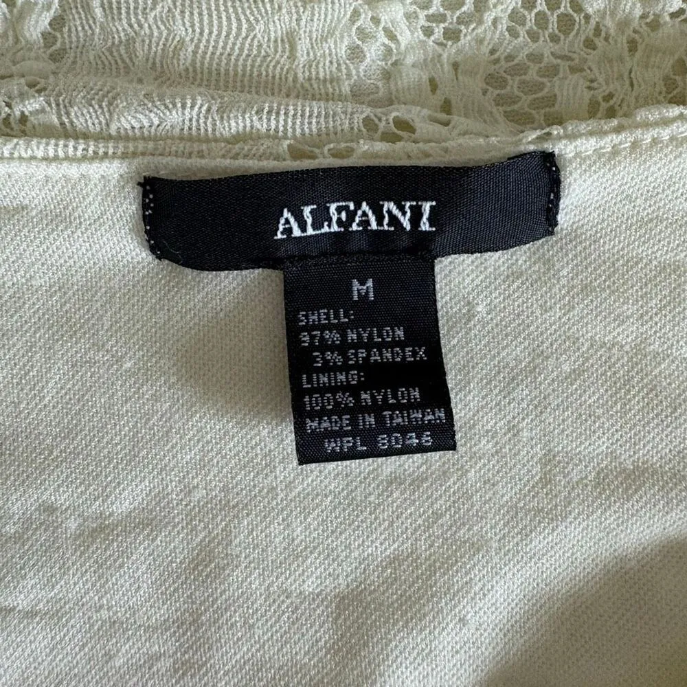 Vintage Ivory White V-neck Short-sleeve Lace Top Stretch Fitted Y2K Rafaella - Image 5