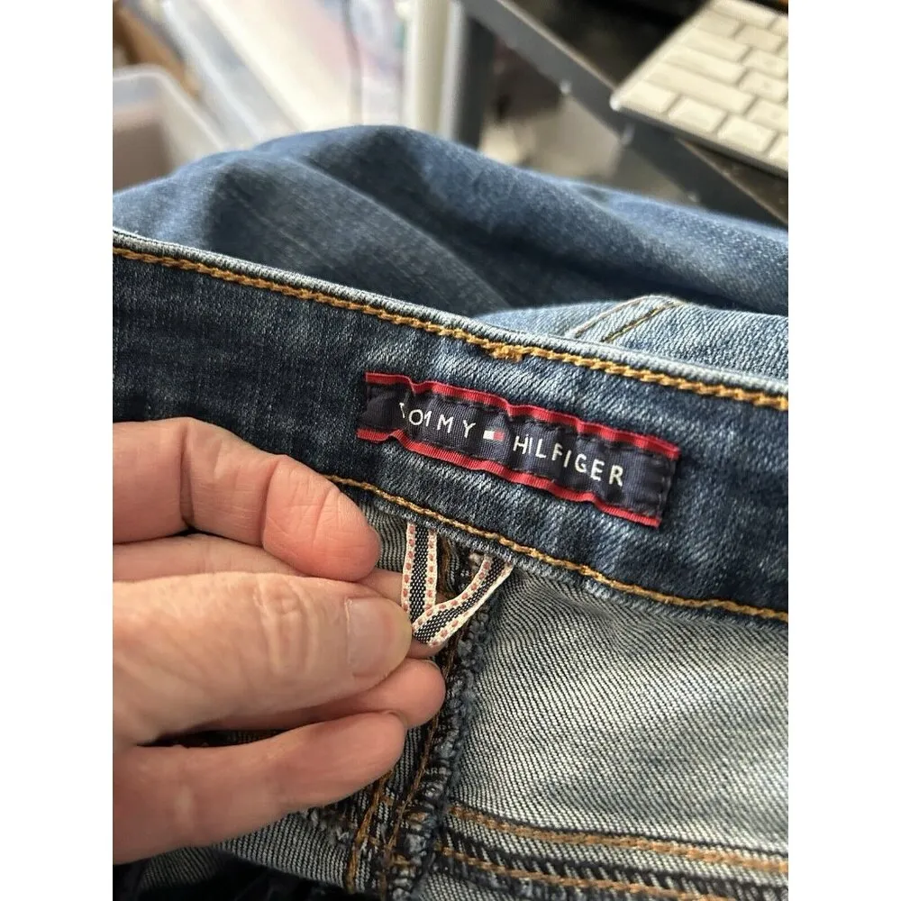 Tommy Hilfiger Womens Jeans Low Rise Straight Leg Medium Blue Size 4R - Image 5