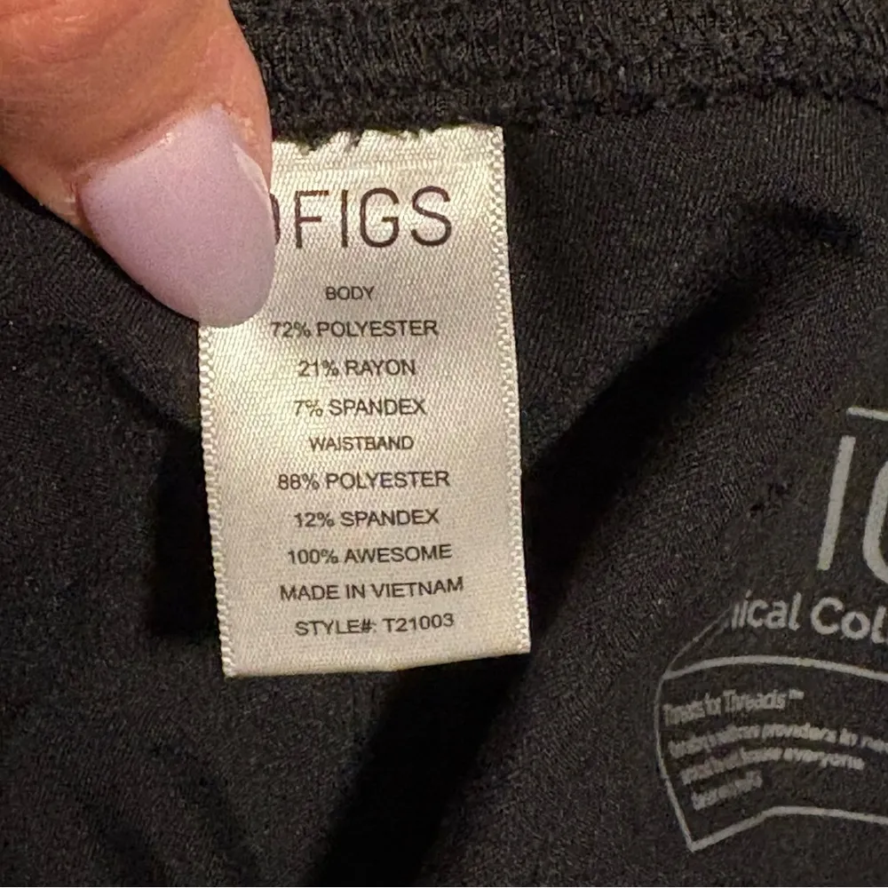 Figs‎ Livingston Black Scrub Pants- Size Large - Image 5