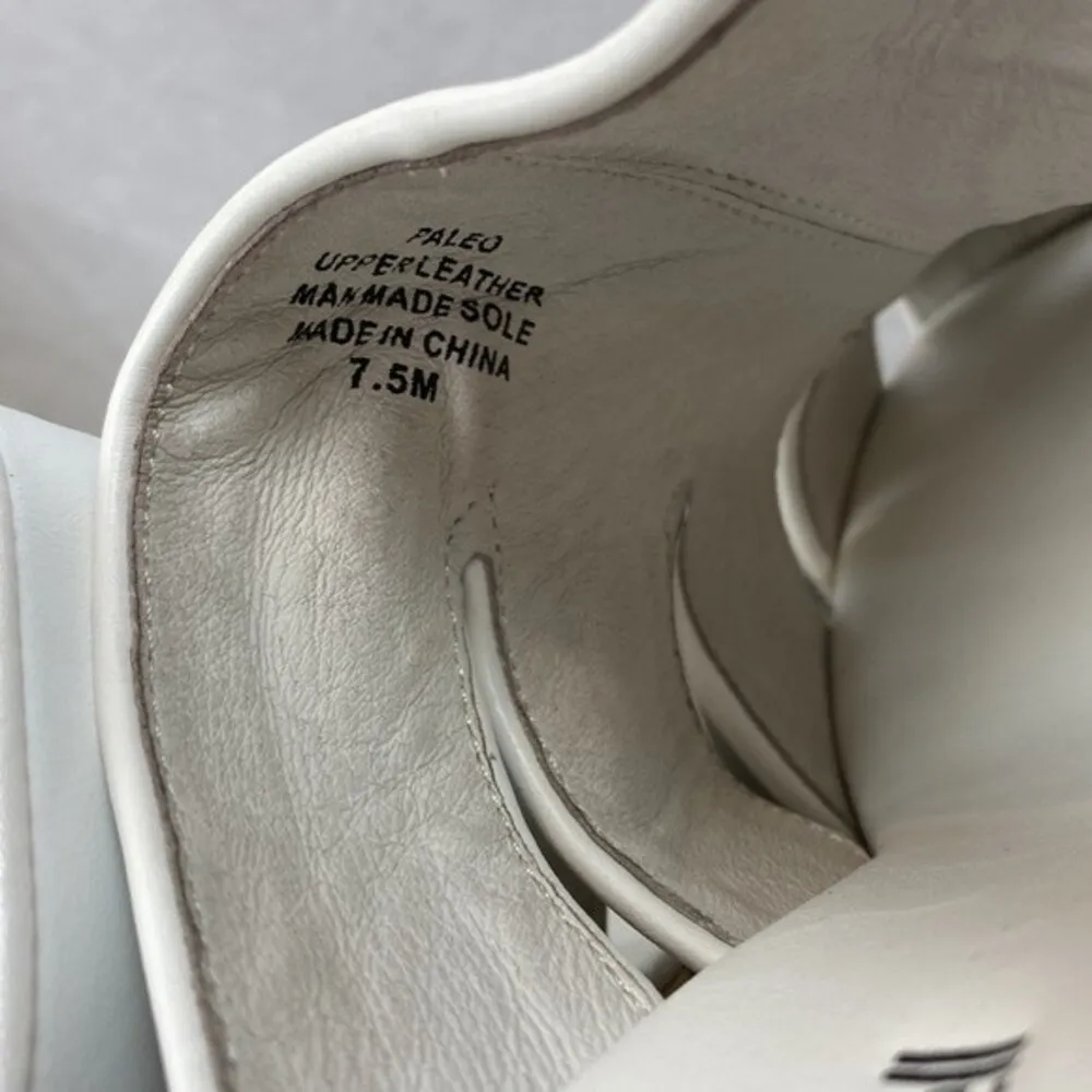 Jeffrey Campbell Leather Paleo White Platform Slip On Heel Shoes 7.5 - Image 7
