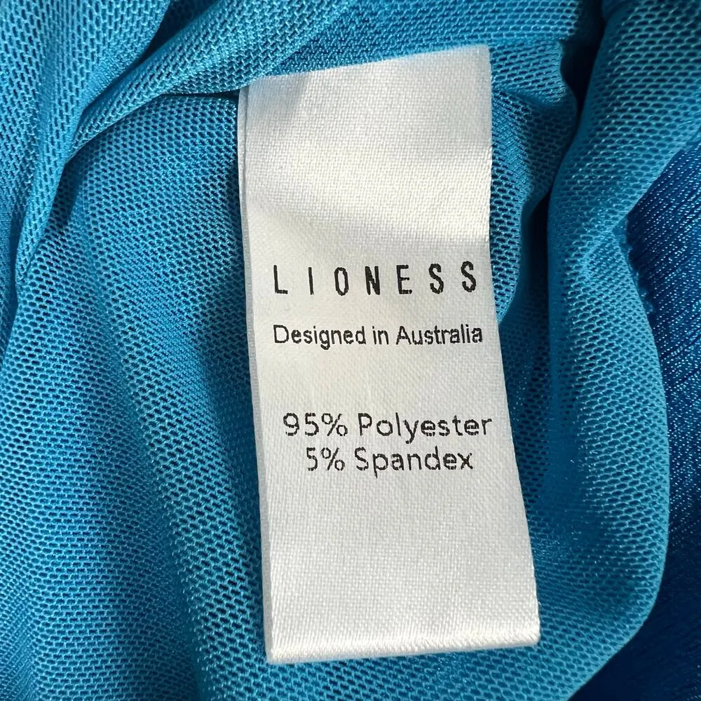 Lioness The Goddess Crop Top Womens S Blue One Shoulder Ruched Going Out Glam - Image 5