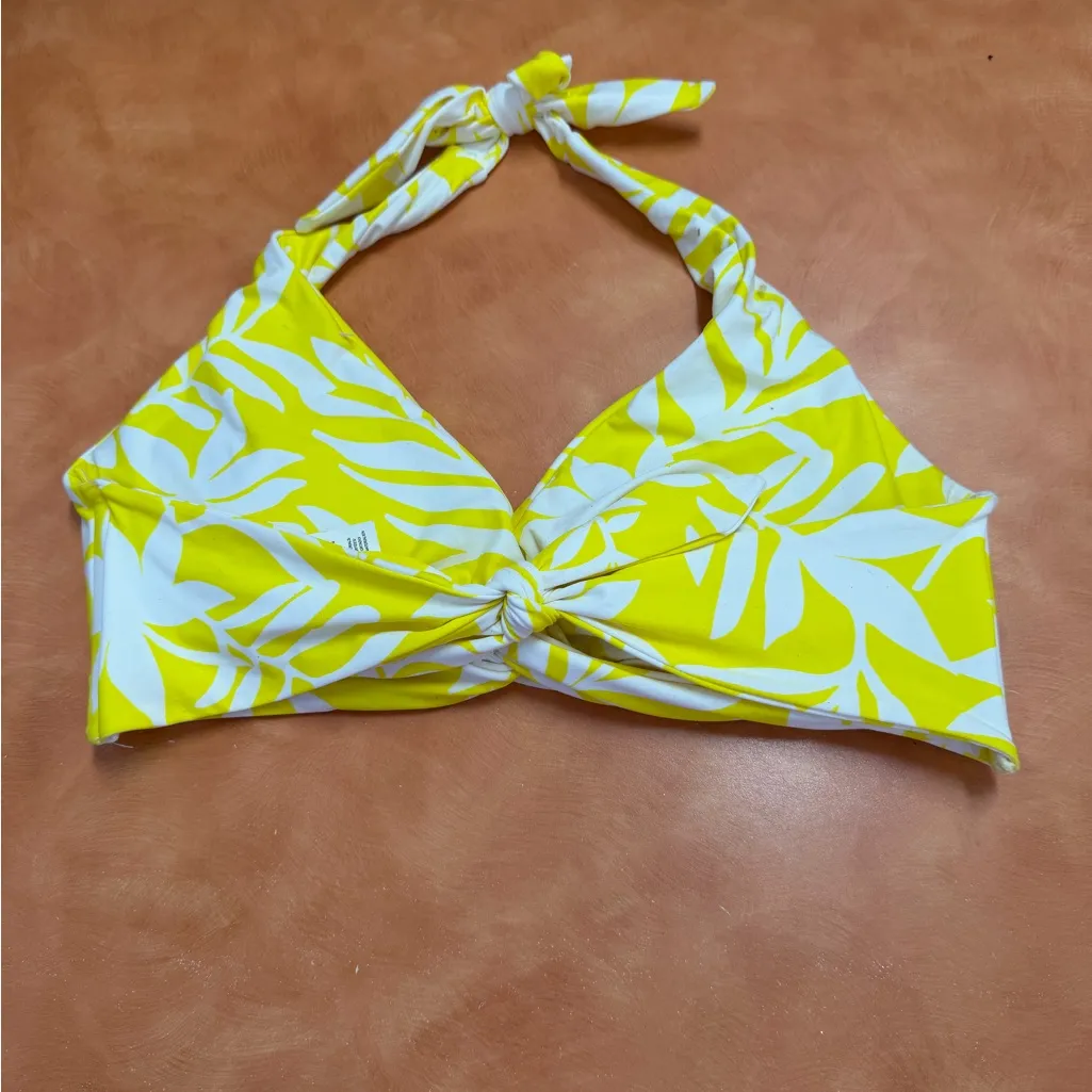 Kate Spade Yellow and White Bikini Top - Image 2