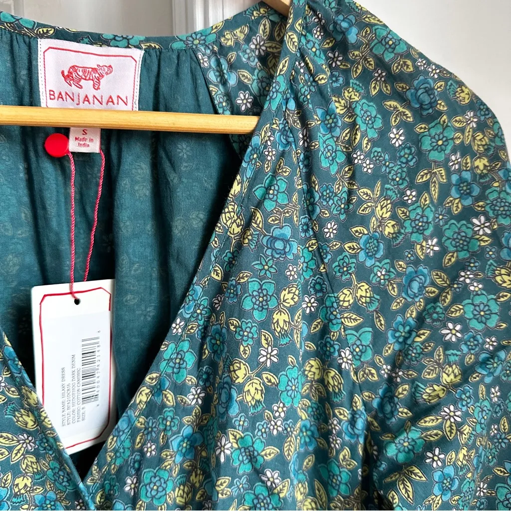 NWT Banjanan Hilary Dress in Hedgehog Dark Denim Blue - Image 5