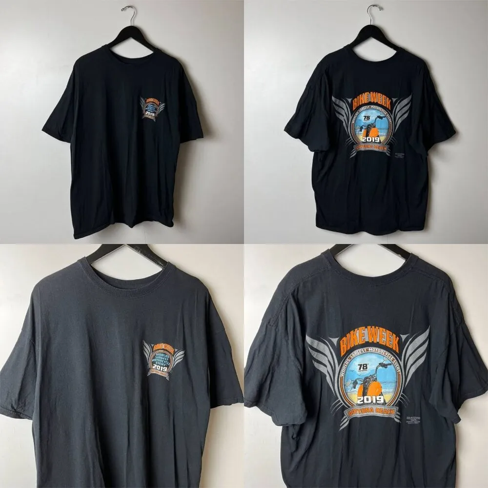 2019 Bike Week 78th Anniversary T Shirt Black 2XL XXL Motors Graphic Tee Cotton Size undefined - Image 12