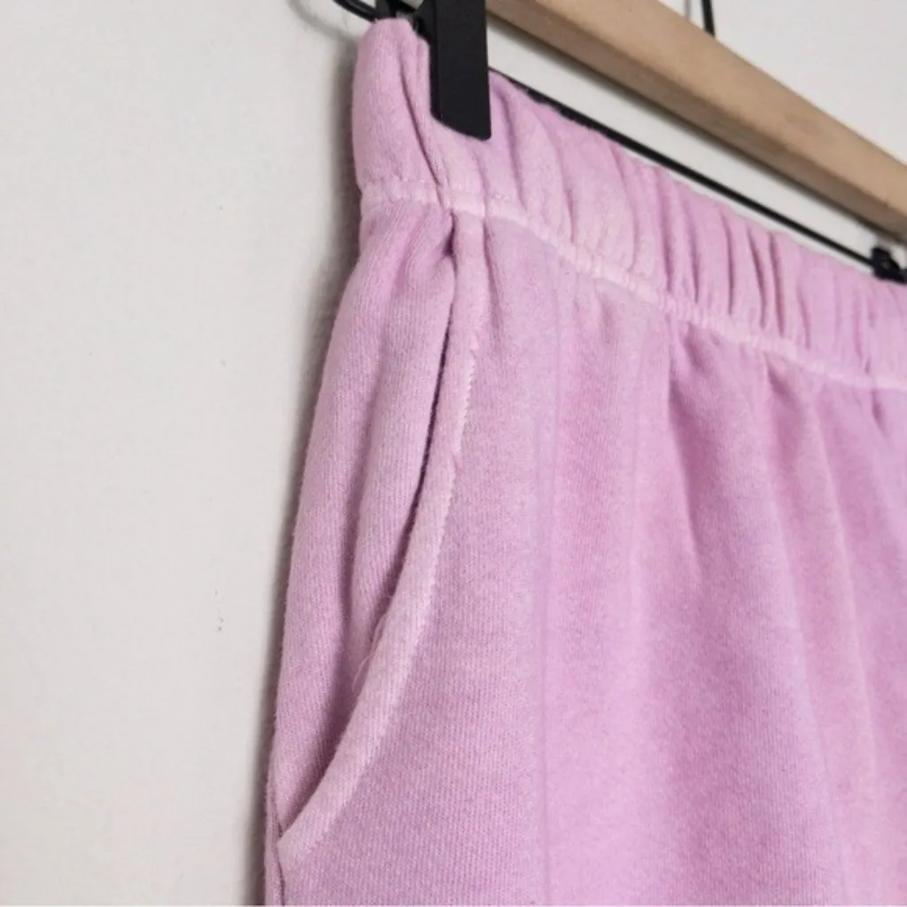 Billabong x SMILEY Happy Saturday Sweatpants XS Pink Track Jogger Fleece Tapered - Image 8