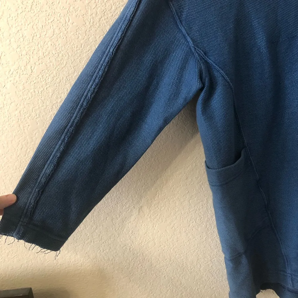 NWOT Free People Willow Polo Shirt in Rinsed Cobalt - Size XS - Image 2