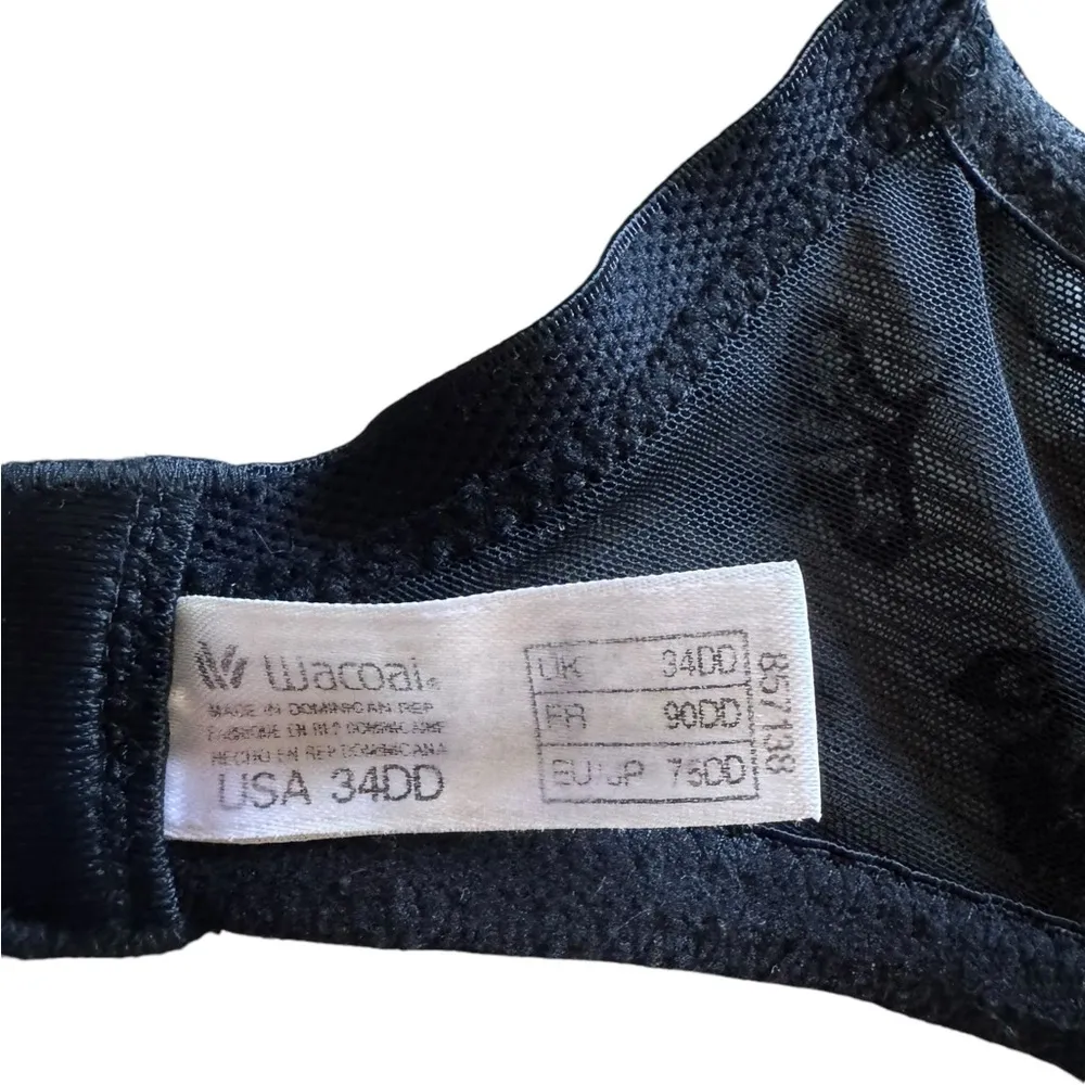 Wacoal 857138 Black Sleek & subtle Minimizer Underwire Bra 34DD - Image 6