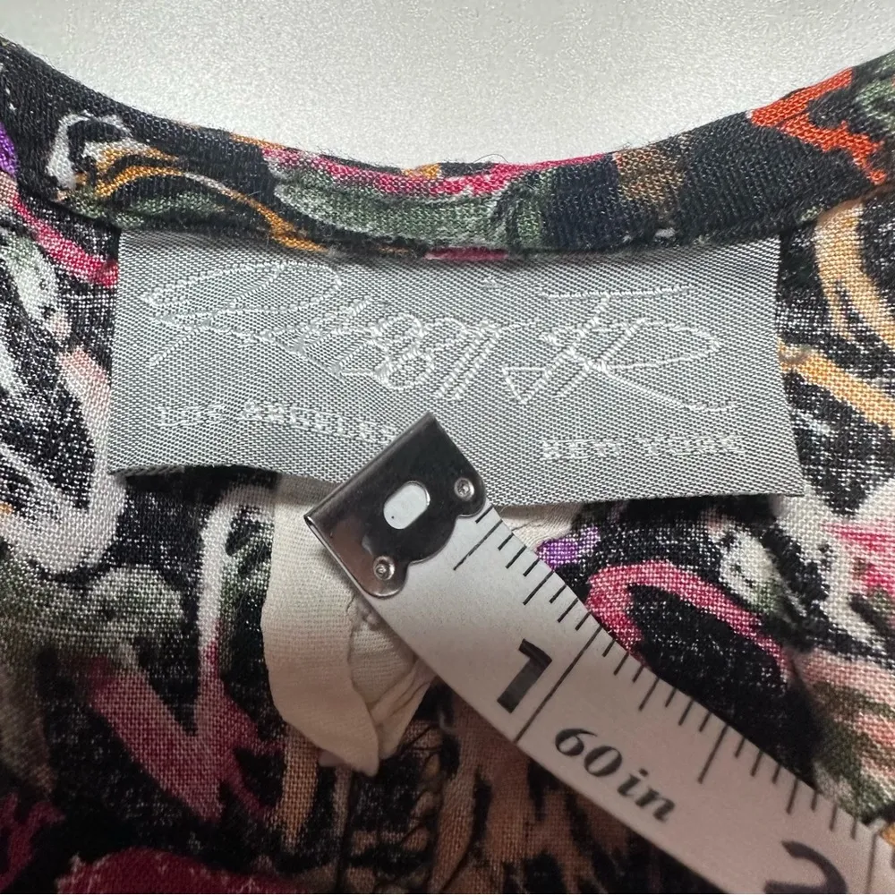 Vintage 90s Boho Bohemian Abstract Sleeveless Flowy Romper Black Size M - Image 10