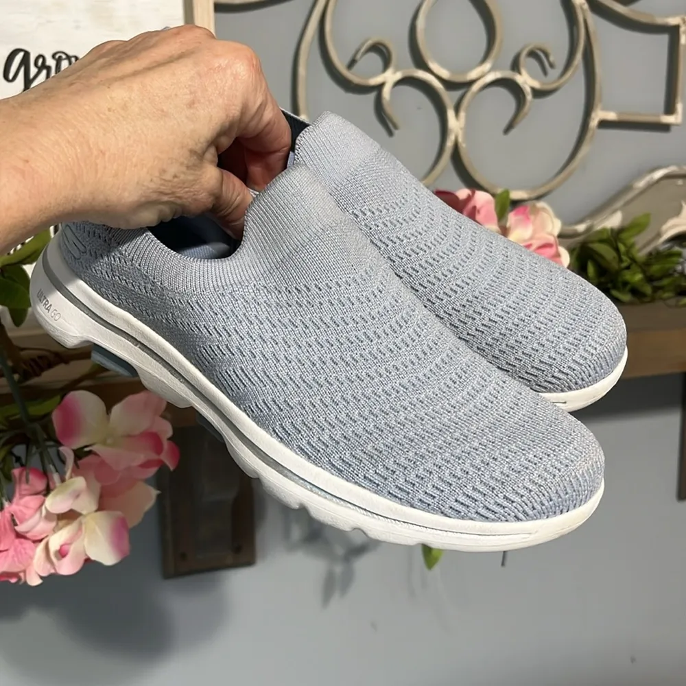 Sketchers Performance Go Walk 5 Machine Washable Lightweight  Blue Womens 6 - Image 13