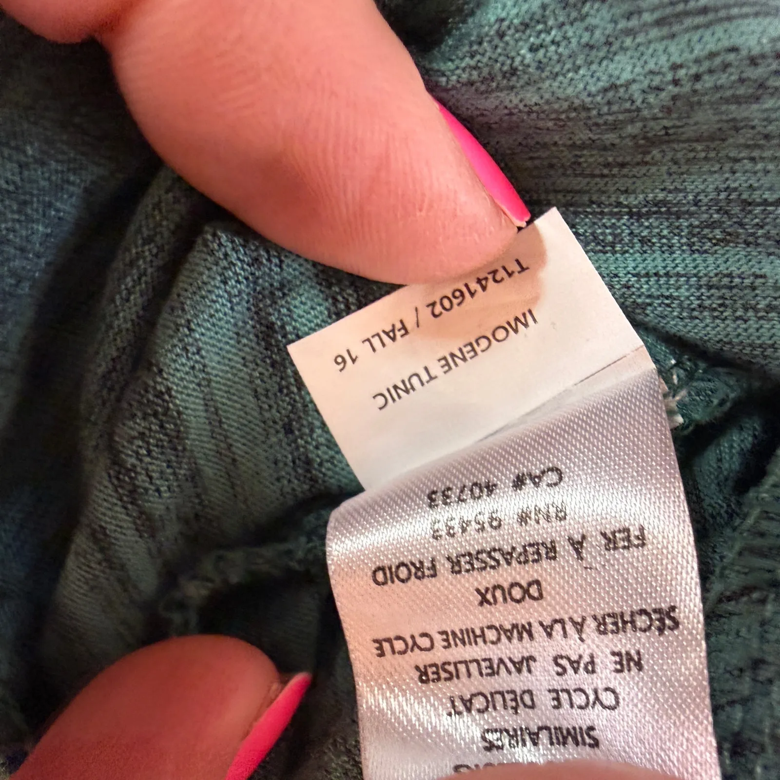 Toad&Co Women's Green Striped Imogen Tunic Shirt Size Medium - Image 3