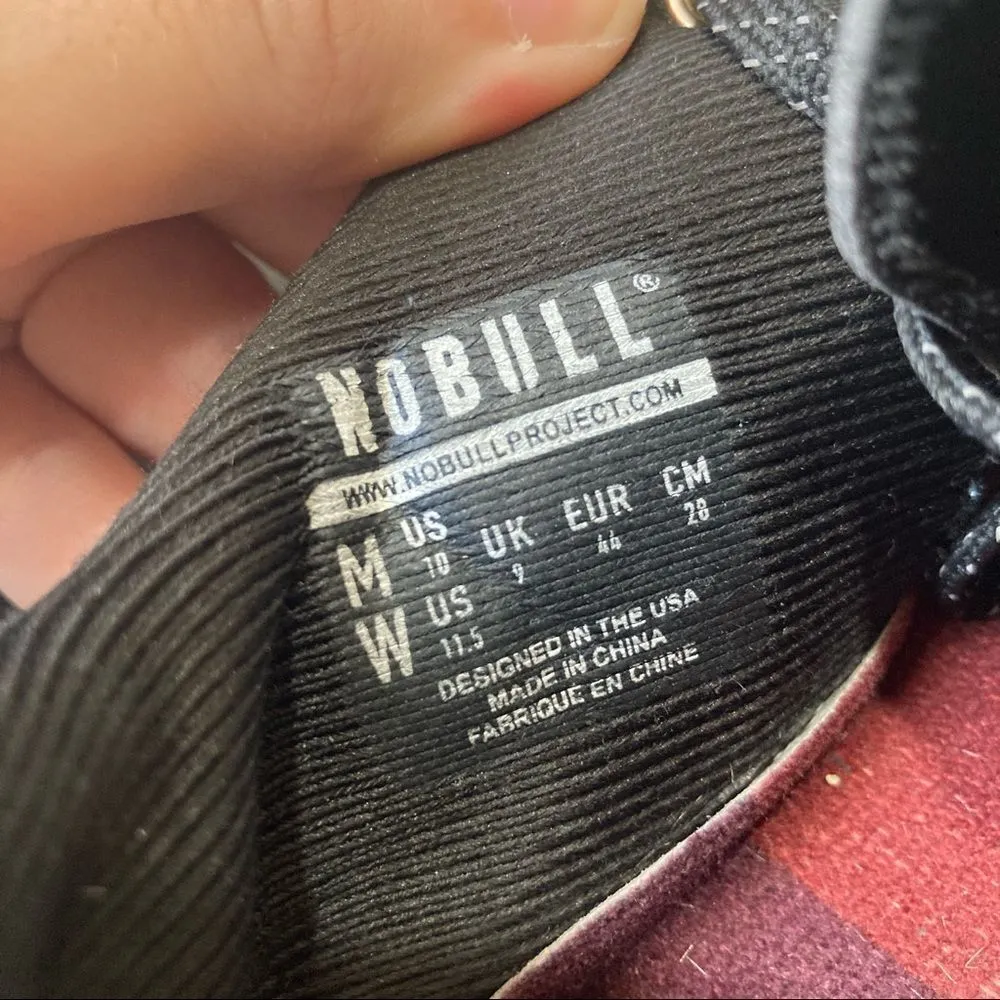 NOBULL Black Gradient Mesh Runner Sneakers Red Ombre Sole Womens 11.5 - Image 12