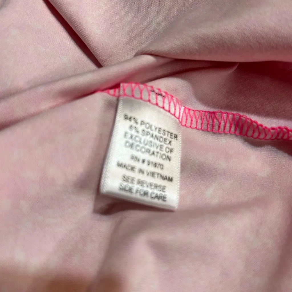 Pebble Beach Pink and Orange Patterned Dress Size M - Image 8