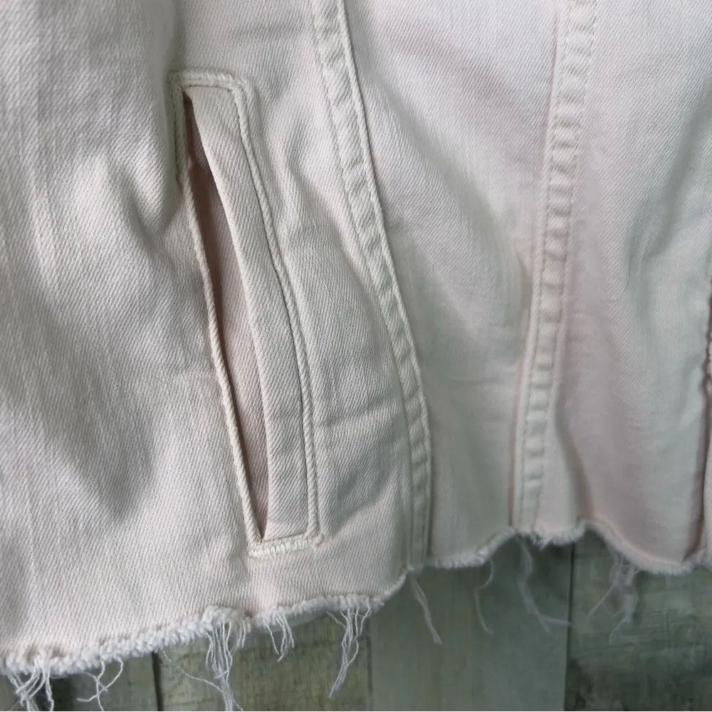 Rebel By Rebel Wilson Cream(Linen Color On Color Chart Last Photo) Denim Jacket Size 3X - Image 5