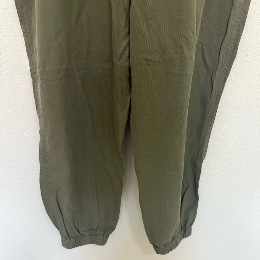 BODEN Paperbag Utility Jogger Pant Tie Belted Waist Khaki Olive Green Size 12P - Image 11
