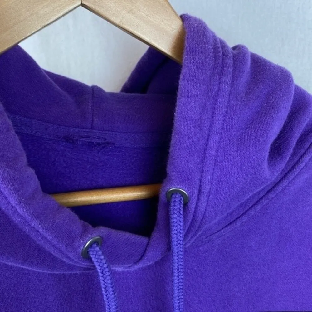 The North Face Purple Long Sleeve Graphic Logo Print Hoody Sweatshirt Sweater L - Image 5