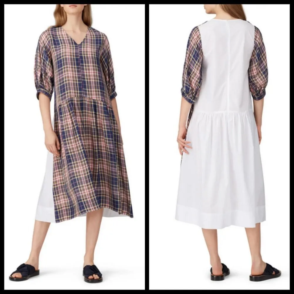 💕SEA NEW YORK💕 Rooney Relaxed Midi Dress ~ Plaid Size 2 - Image 3