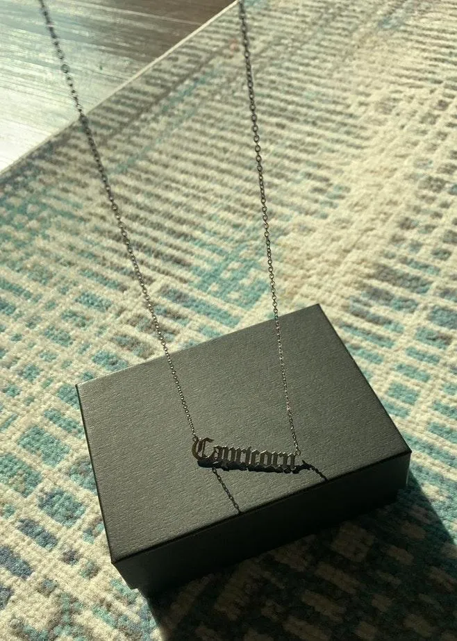 Capricorn Necklace Dipped In White Gold.. Silver - Image 5