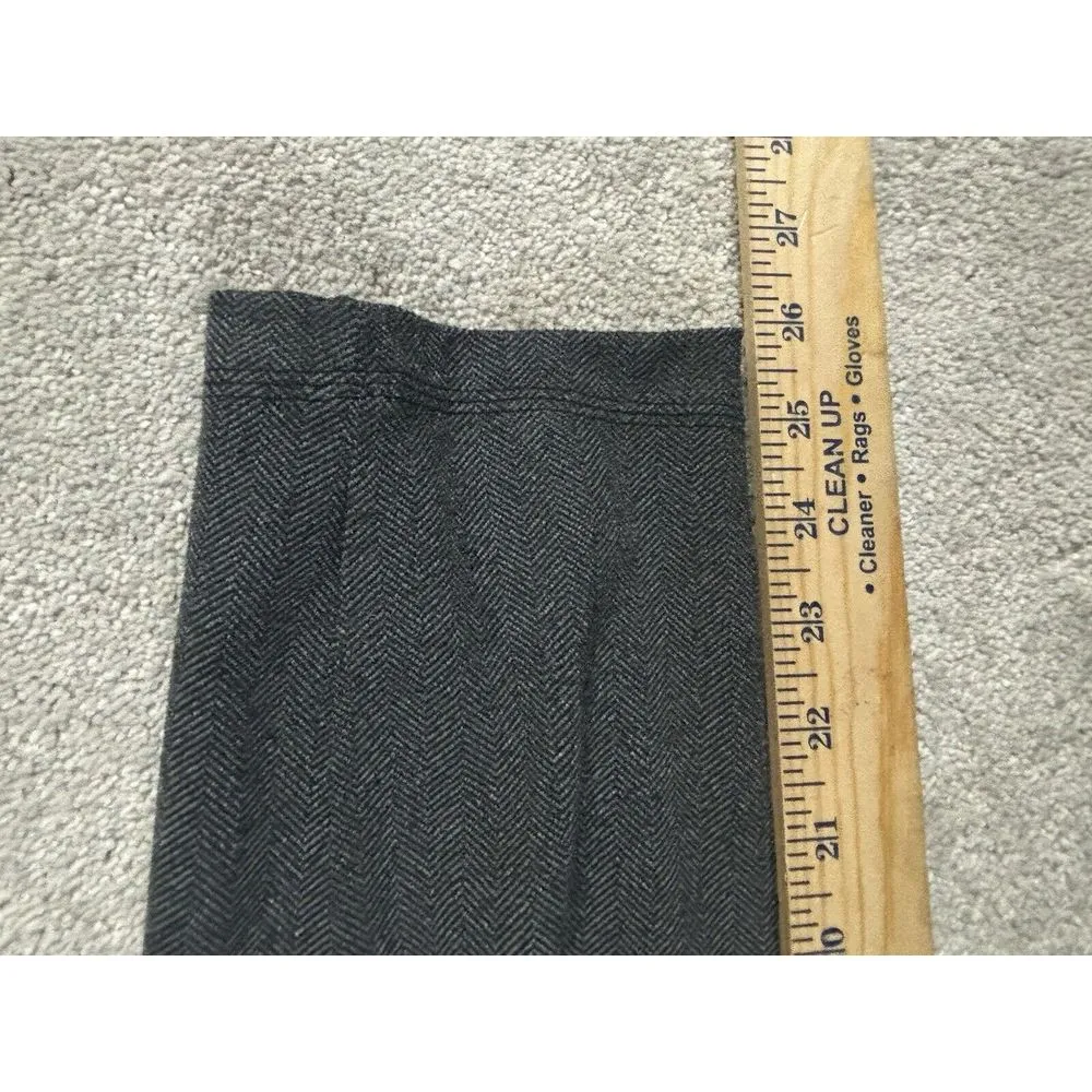 Eileen Fisher Small Black & gray Herringbone‎ Print Pull on Leggings - Image 8