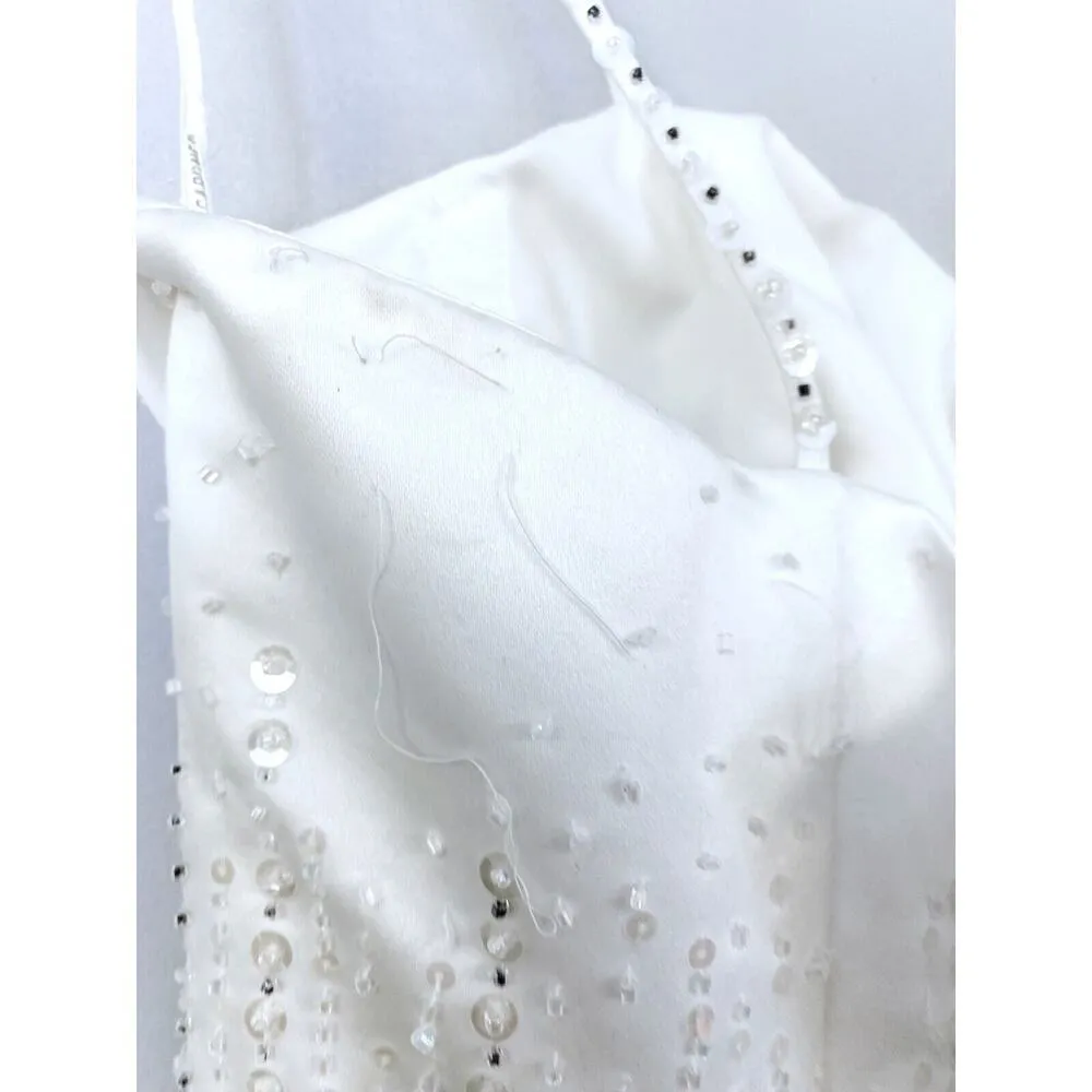 Mori Lee PURE WHITE Wedding Gown 7/8 Princess Tulle Sequins Make Baby Girl Dress - Image 10