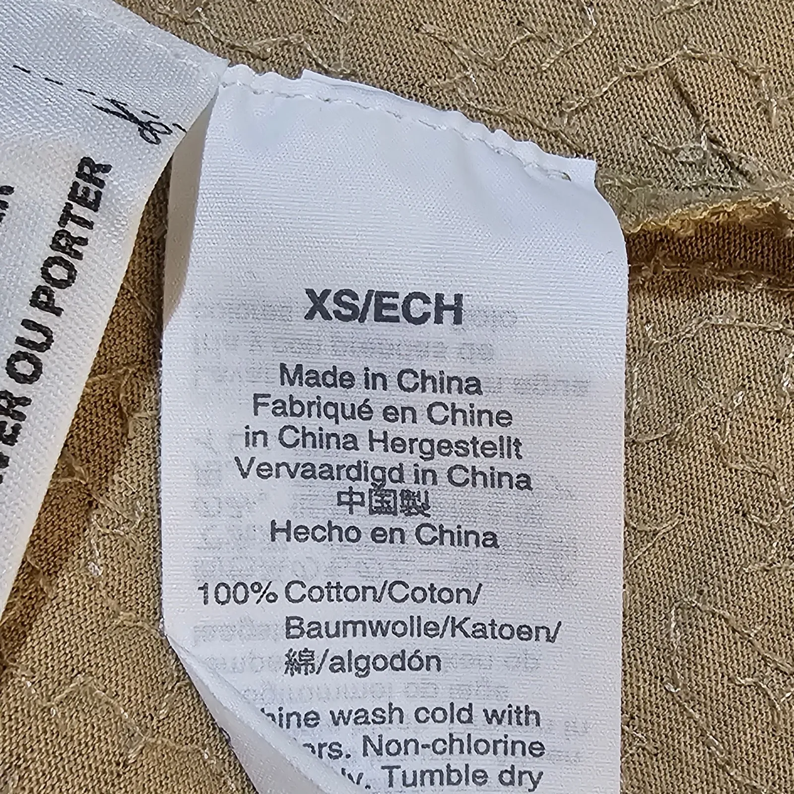 NWT J Crew‎ Womens Khaki Sequined 3/4 Sleeve Boatneck Shirt Top XS Tan - Image 6