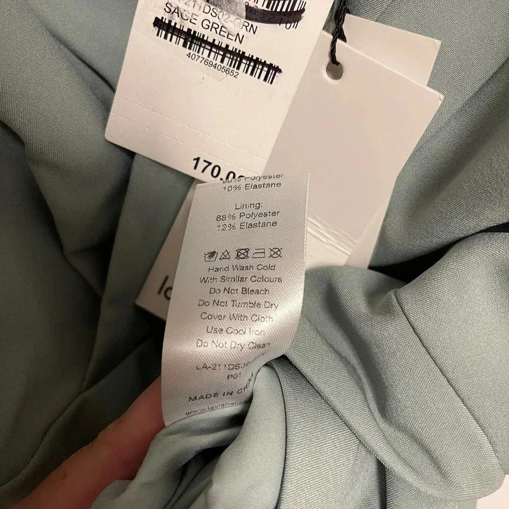 NWT Lavish Alice Grace One Shoulder Cape Pleated Midi Dress - Image 10