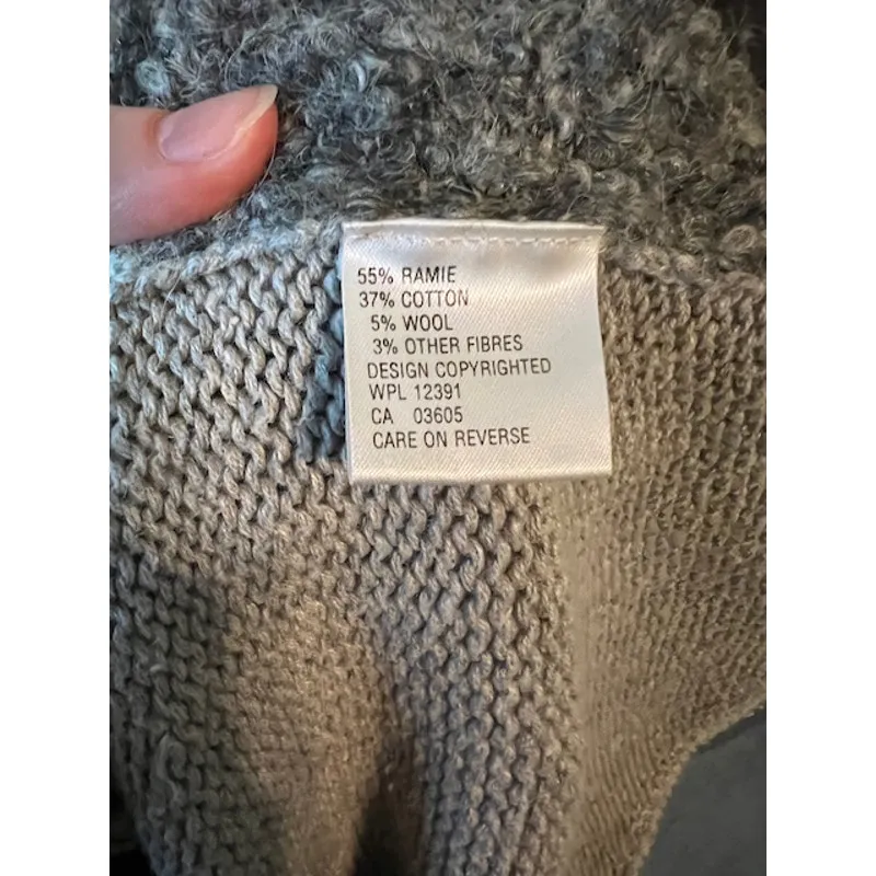 cardigan sweater trees fall landscape green gray Gold - Image 11