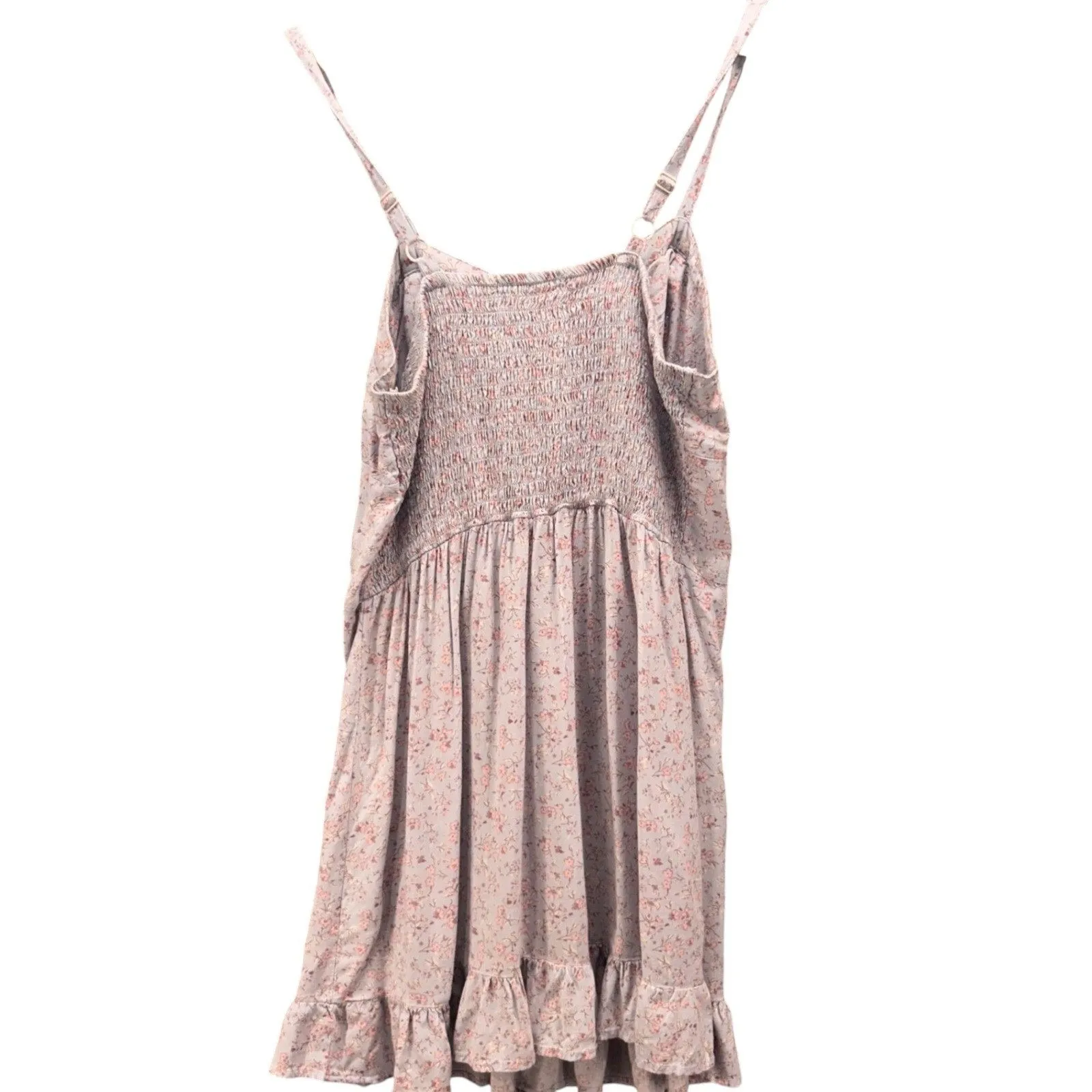 90s‎ Mini Babydoll Floral Dress Light Blue XL - Image 3