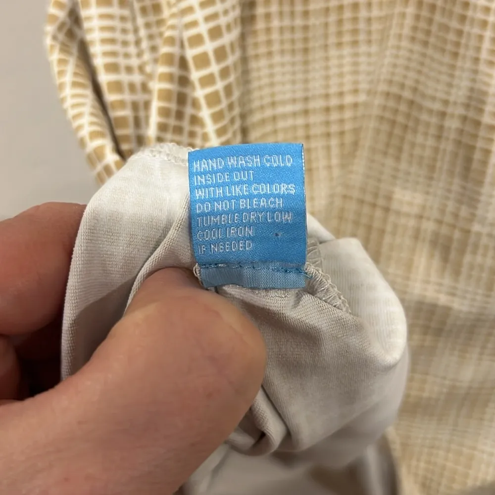 J. McLaughlin Calla Dress in Mini Mod Matrix Tan White Size Medium - Image 8