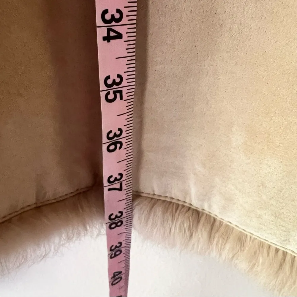 Vintage ADLER COLLECTION Tan fur lined suede leather coat SIZE XL penny lane - Image 9