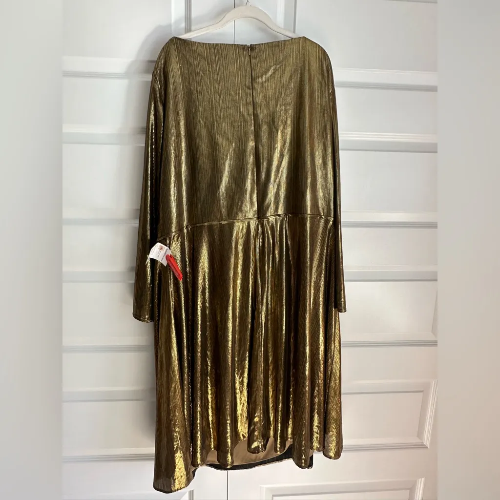 Mac Duggal Chic Gold Metallic Cocktail‎ Dress NWT - Image 8