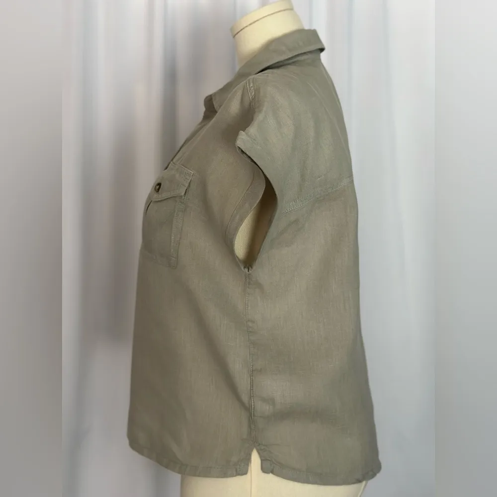 Nicole Miller New York Dolman 100% Linen Women's Shirt (661) - Image 4